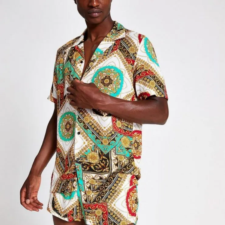 Men's matching shirt and shorts set