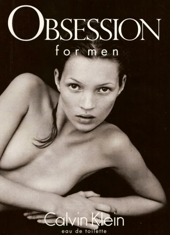 Obsession for men iconic ad with Kate Moss