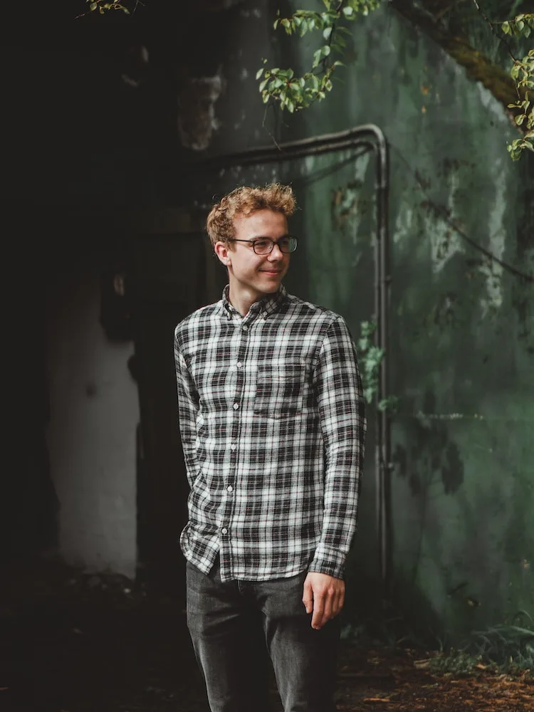 man in a cool plaid shirt