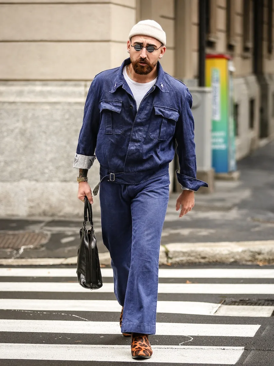 Man wearing flare pants