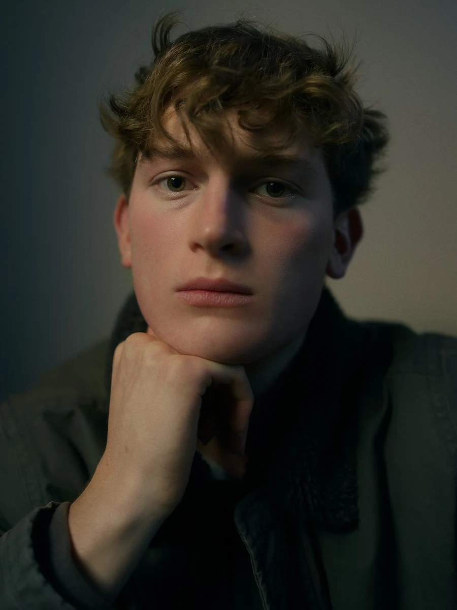 Handsome man with textured fringe hairstyle