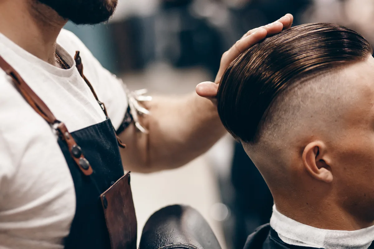 long top and short sides haircut