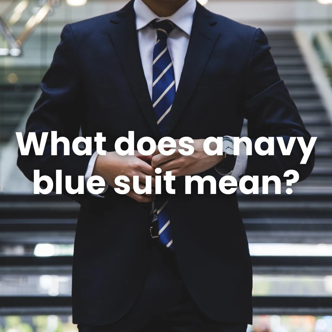 what does a navy blue suit mean